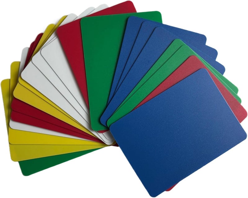 hom&us Poker Cut Cards, 20 Pack Multi-Color Set, 2.52 x 3.465 inches, Dual-Sided Glossy/Matte Cut Cards - Image 1